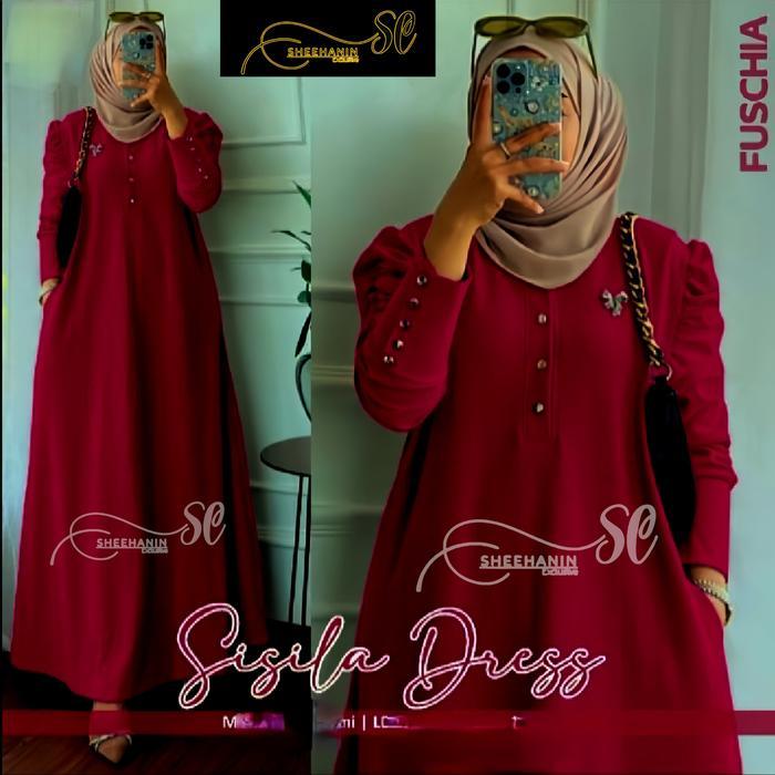 Se - Gamis Askia Knit Rib Oska Premium Dress Terbaru Gamis Wanita Muslimah Viral Terlaris