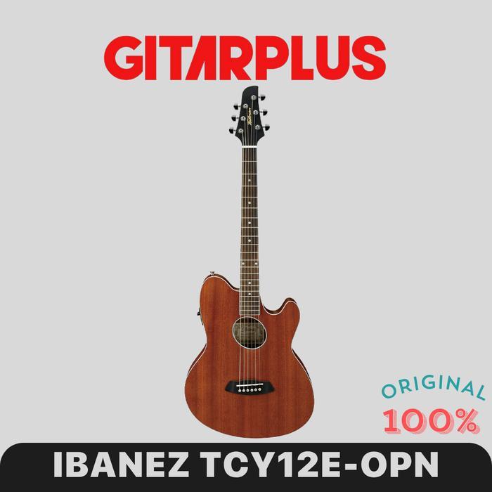 Ibanez TCY12E-OPN Acoustic Guitar with Preamp, Open Pore Natural | Gitar Akustik dengan Pre-amp TCY1