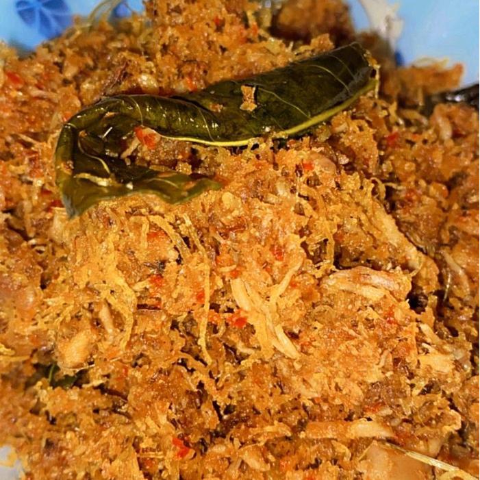 "New" SERUNDENG AYAM SUWIR 100 GRAM/pedas manis gula jawa /GURIH ayam goreng suwir/SERUNDENG KELAPA