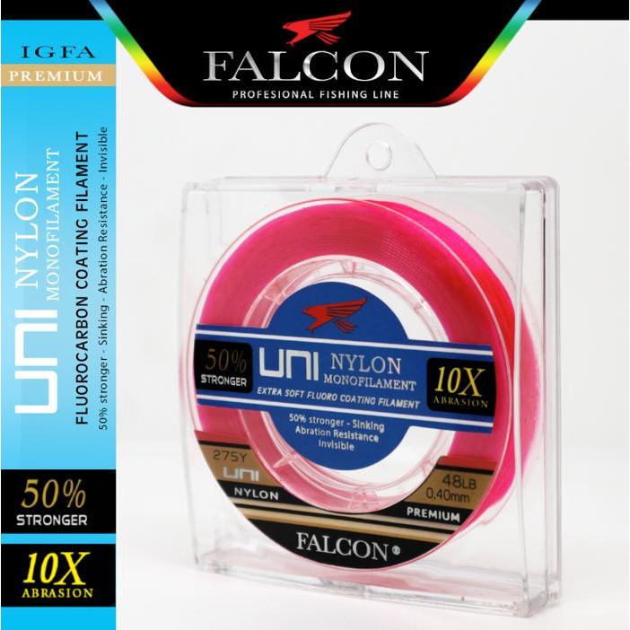 Senar Pancing Falcon Uni 275 Yards Red Fluo Night Vision