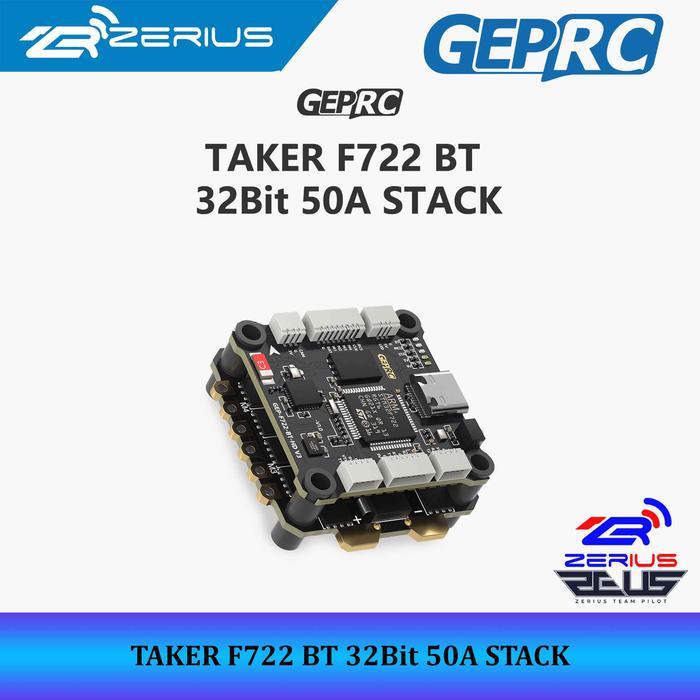 GEPRC TAKER F722 BT 32Bit 50A 30x30 FC ESC Stack 3-6S, Bluetooth FC BL32 96K 4in1 ESC