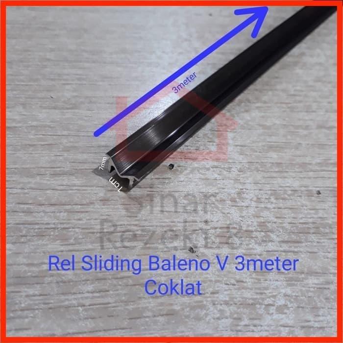Rel Pintu Lemari Sliding V / M Geser 3 Meter .