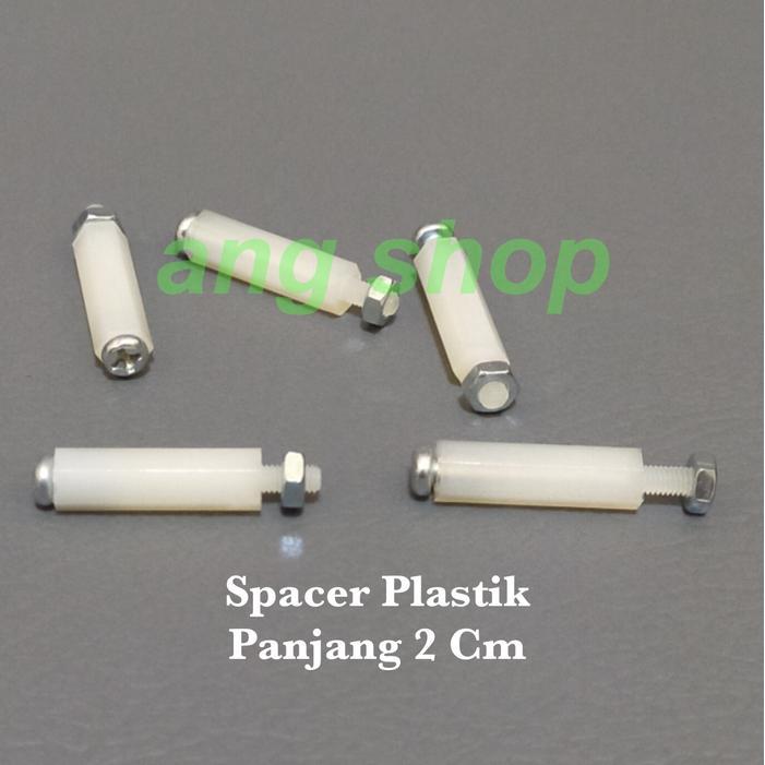 FREE ONGKIR SPACER PLASTIK 3X20 SPESER PLASTIC 3*20 (100 PCS) BISA COD
