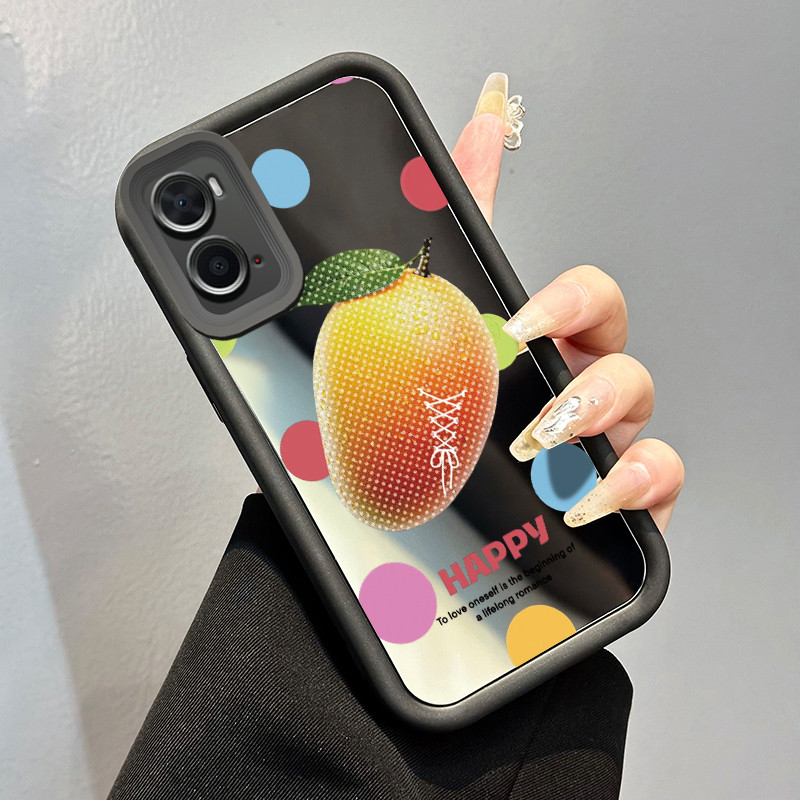 Casing Hp OPPO A36 OPPO A76 OPPO A96 Case Casing Lukisan buah nanas dengan mangga Pola Kasus cermin 