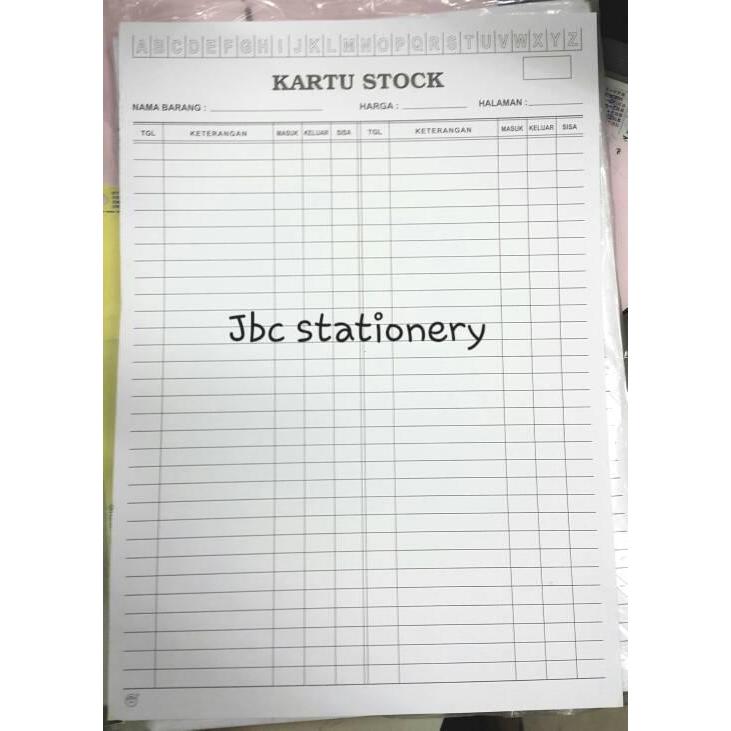 KARTU STOK / STOCK UKURAN FOLIO VERTICAL