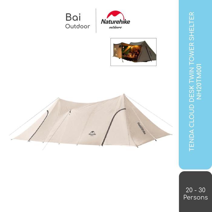 ASLI TENDA CLOUD DESK TWIN TOWER SHELTER NH20TM001 CAMPING READY STOCK