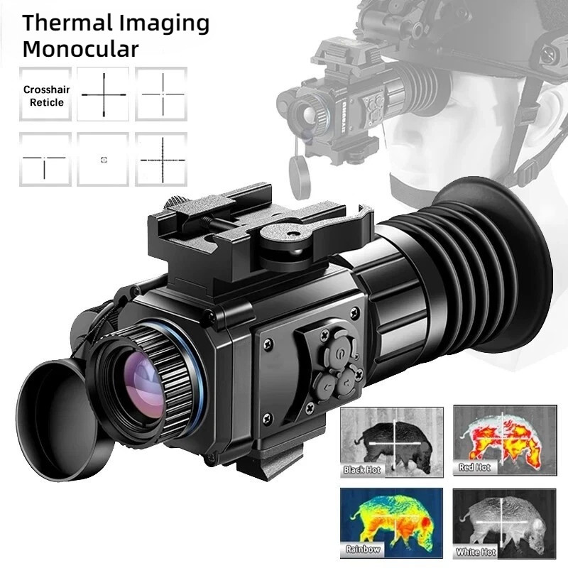 Head Mounted Thermal Monocular for Hunting 384x288 Pixels Thermal Monocular Rifle Scope 8X Zoom