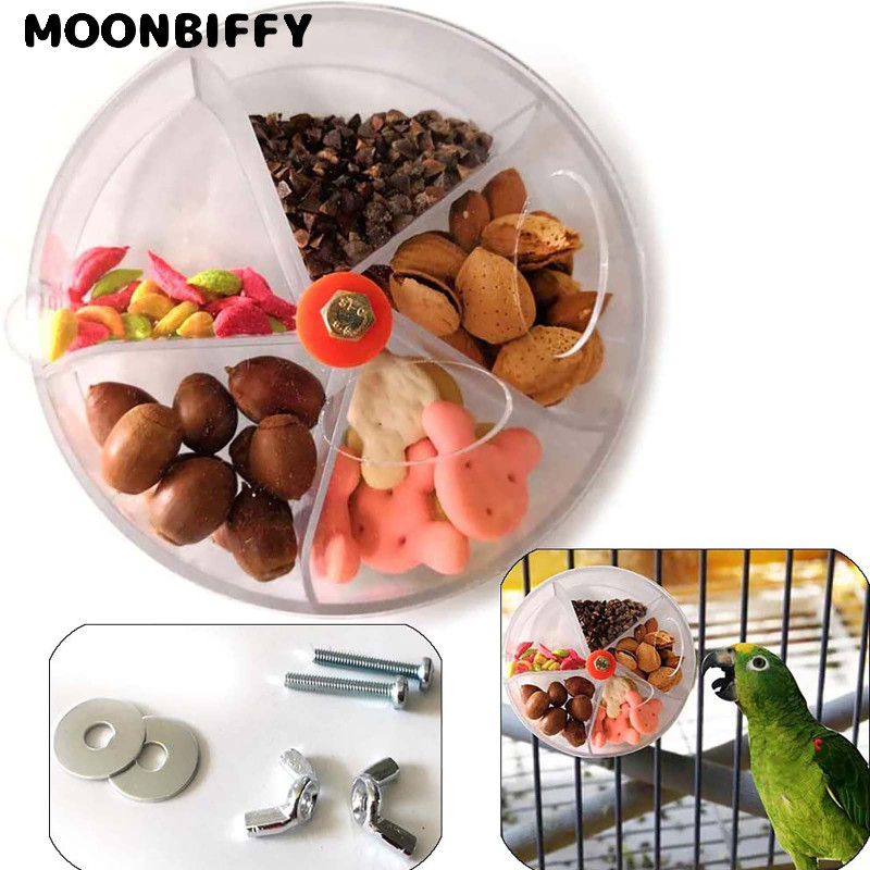 Parrot Nibbling Toy Bird Toy Wheel Forager Interactive Compartmentate Box Fidget Toys Pack Evcil