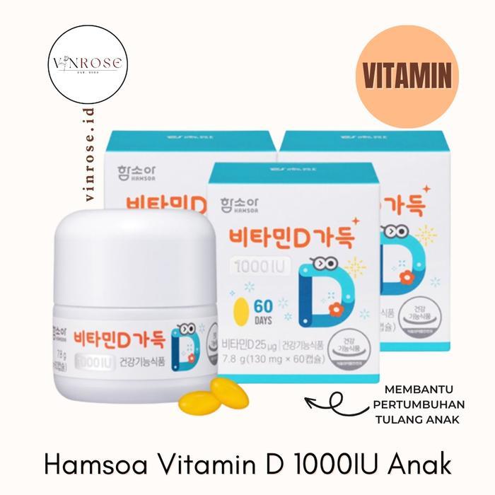 HAMSOA Vitamin D 1000IU anak Made in Korea/ Vitamin Anak/ Vit Korea