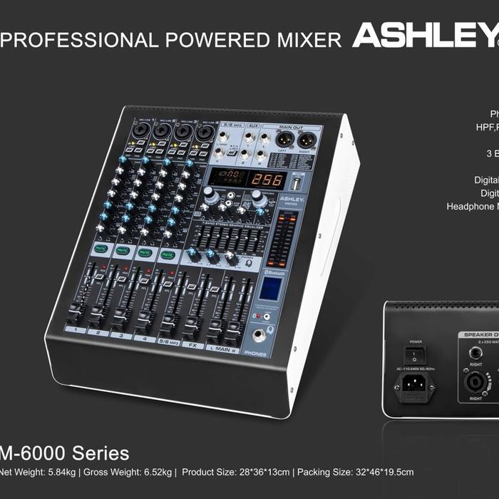Power Mixer Ashley M6000 M 6000 New 8 FEEDER ORIGINAL ASHLEY