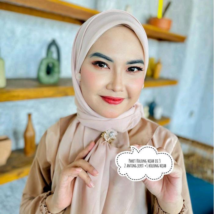 Kolong Hijab Mix Anting Hijab Anting Jepit Isi 3 Ring Hijab Lentur Bisa Buka Tutup Premium Earrings