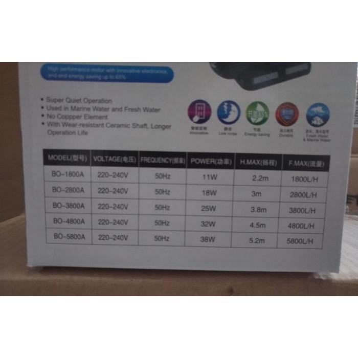 Pompa celup kolam aquarium amphibious pump SOBO BO 3800 A