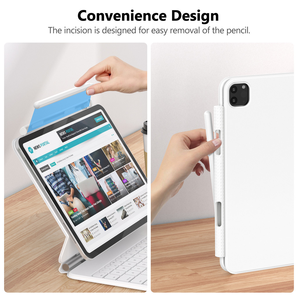 Smart Magic Keyboard Folio for Apple & GOOJODOQ Magic Keyboard Magnetic Smart Folio for Apple Pencil