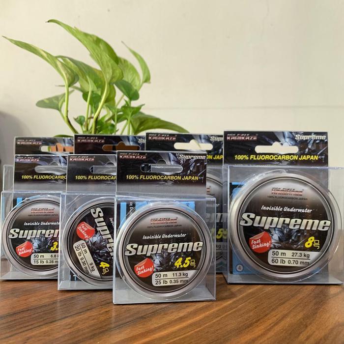 Senar LEADER KAMIKAZE SUPREME 100% Fluorocarbon Japan 50 Meter