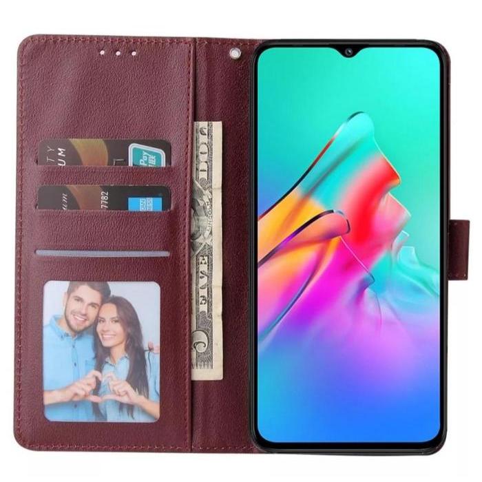 Case Hp For Samsung J6 Plus Flip Wallet Leather Case Premium Casing Hp Cover Terlaris