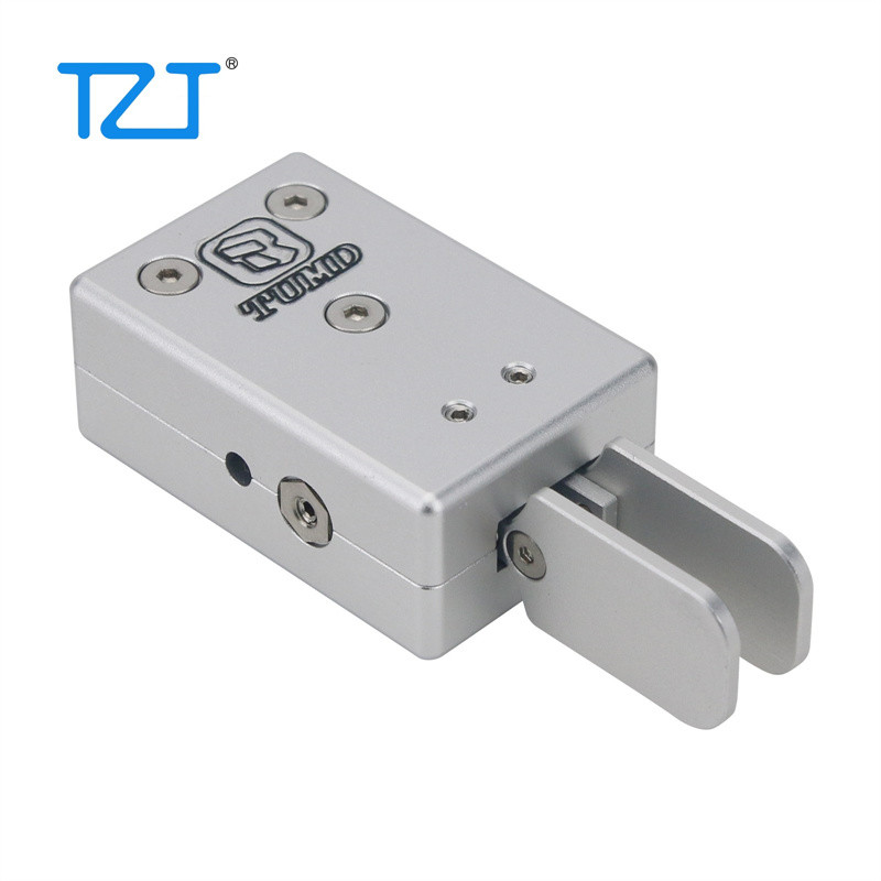 TZT PORTABLE HANDHELD ALUMINUM ALLOY AUTOMATIC CW KEY ADJUSTABLE MAGNETIC DOUBLE PADDLE MORSE CODE