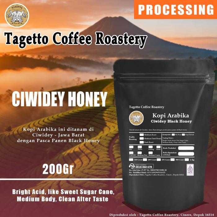 One Two Cups - Biji Kopi Arabika Ciwidey Black Honey 200Gr Arabica Bean Ground Bubuk 200 Gram