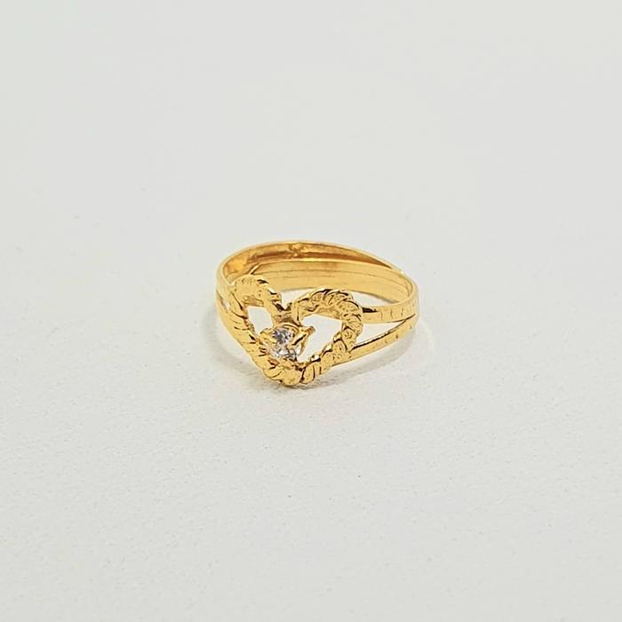 Cincin Bayi Emas Muda Love Mata Putih 1/2 Gram