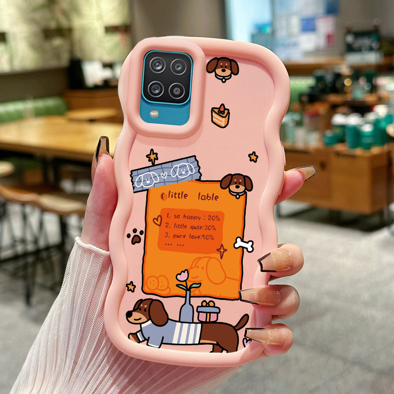 Casing Untuk Samsung A12 4G A12 5G M12 F12 Case Casing Sticker Anjing pola HP Cesing lunak Silikon S