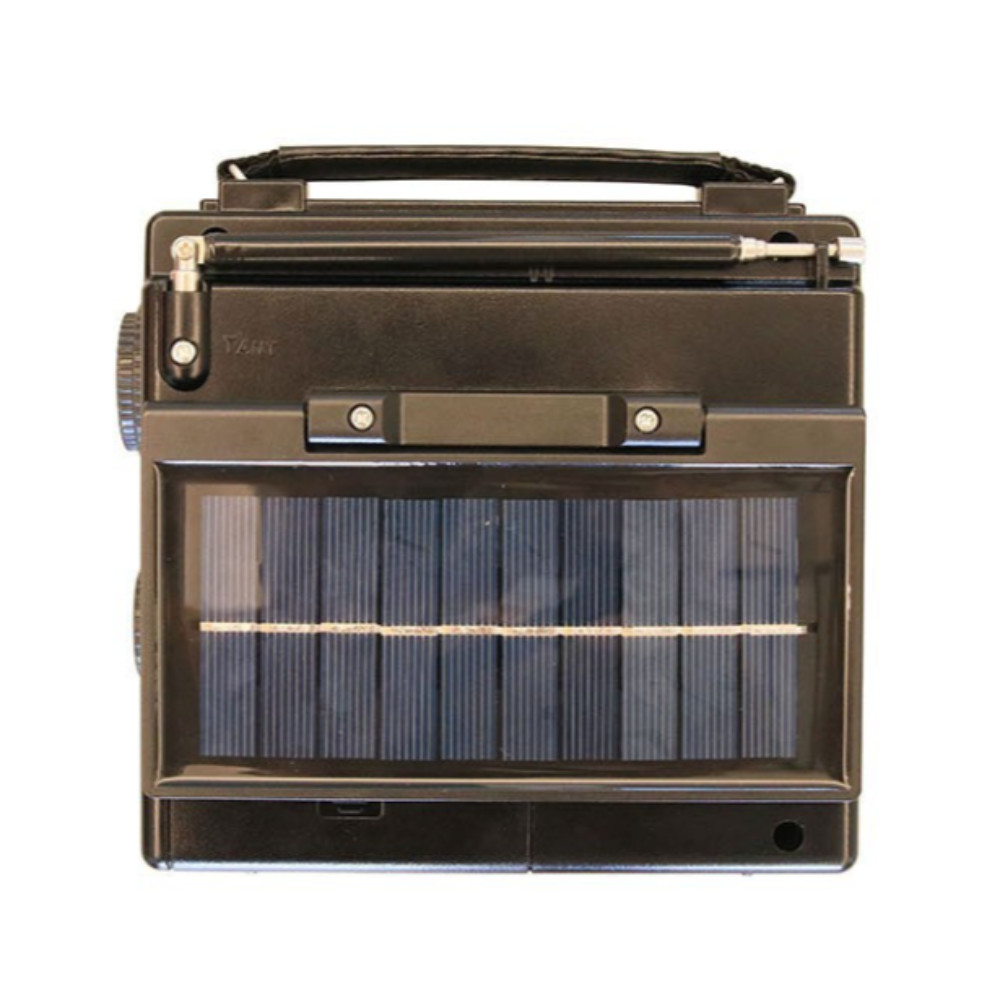 Solar Portable Emergency Radio Music Player Phone Charger FM AM SW Radio Receiver LED Flashlight