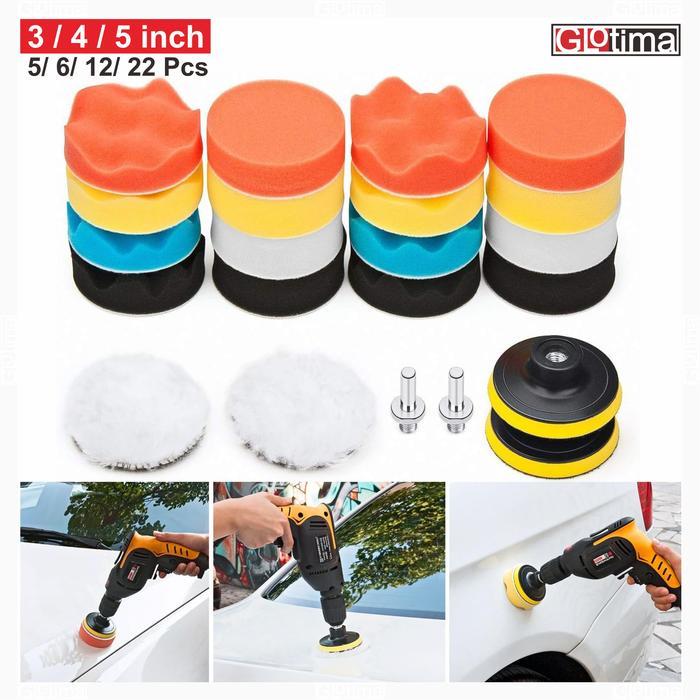 3M Otocars Teknik - Busa Poles Mobil Sponge Spon Pad Poles Bodi Mobil Motor Wol Buffer Waxing