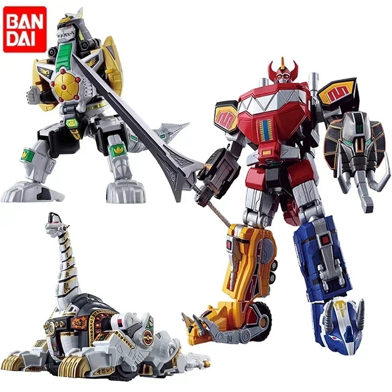 Genuine BANDAI SMP Mighty Morphin Power Rangers Megazord Dragonzord Titanus Ver. PVC Anime Action