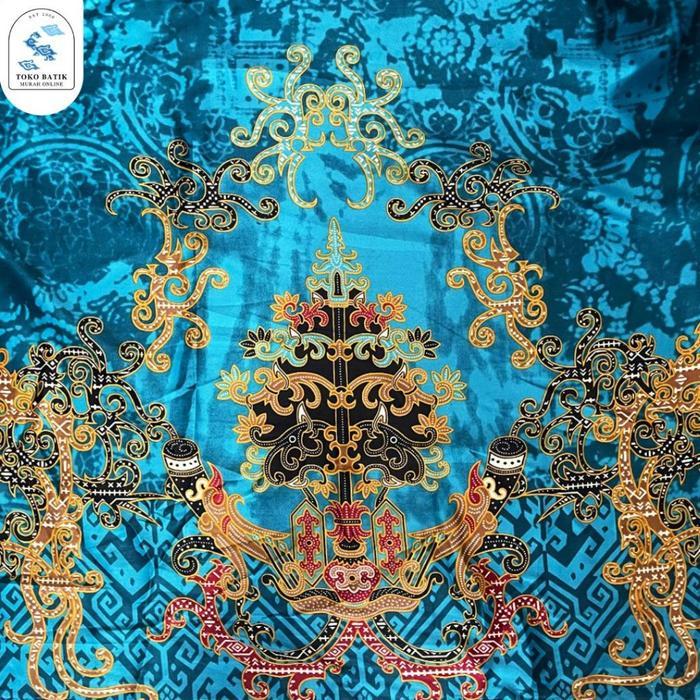 [PER SETENGAH METER] Kain Batik Motif Kalimantan Semi-Sutra Premium HALUS LEMBUT Batik MOTIF