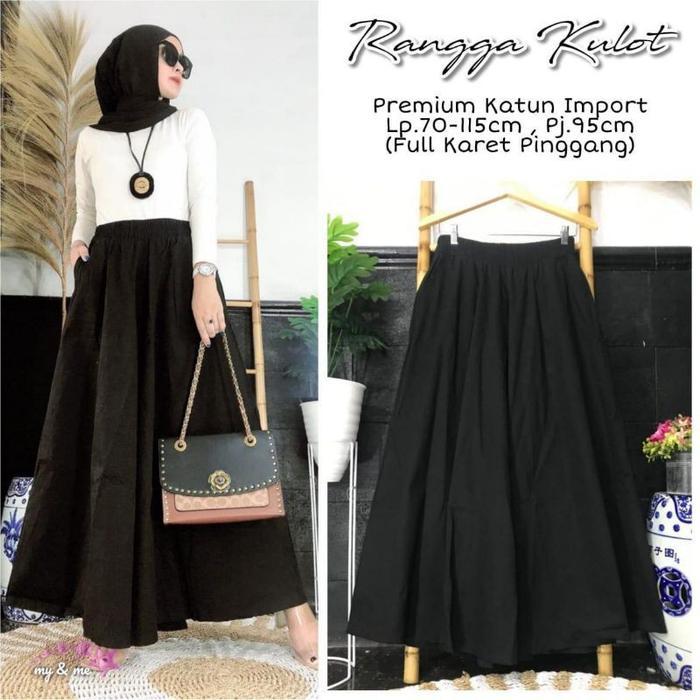 Celana Kulot Wanita Jumbo Bahan Katun Twill Xxl Rangga Kulot Nyaman Santai Panjang Kulot Payung