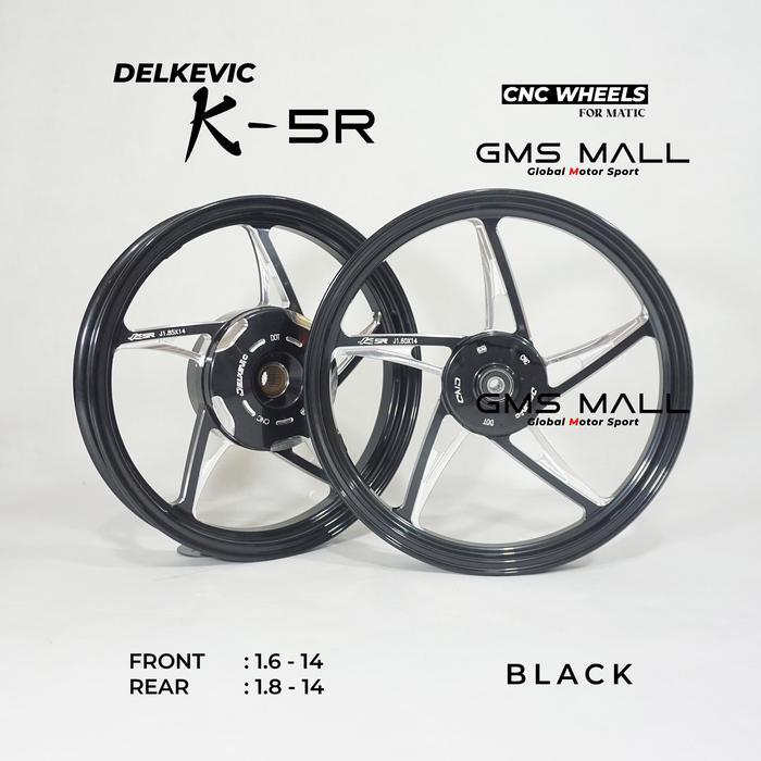 DELKEVIC Velg K5R KSR Ring 14 Full CNC Racing Pelek Original untuk Mio Sporty Soul Smile J VARIO 125