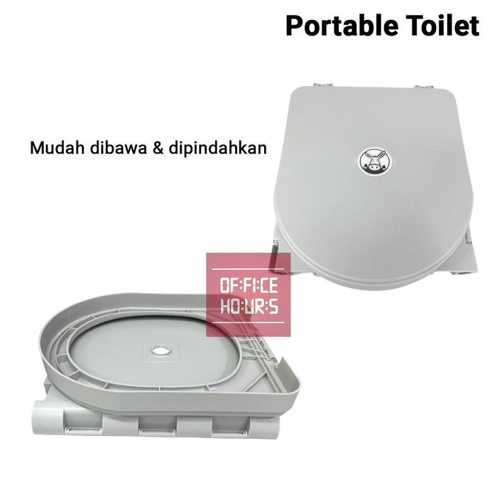 Portable Toilet for Camping Toilet Lipat dengan Tutup