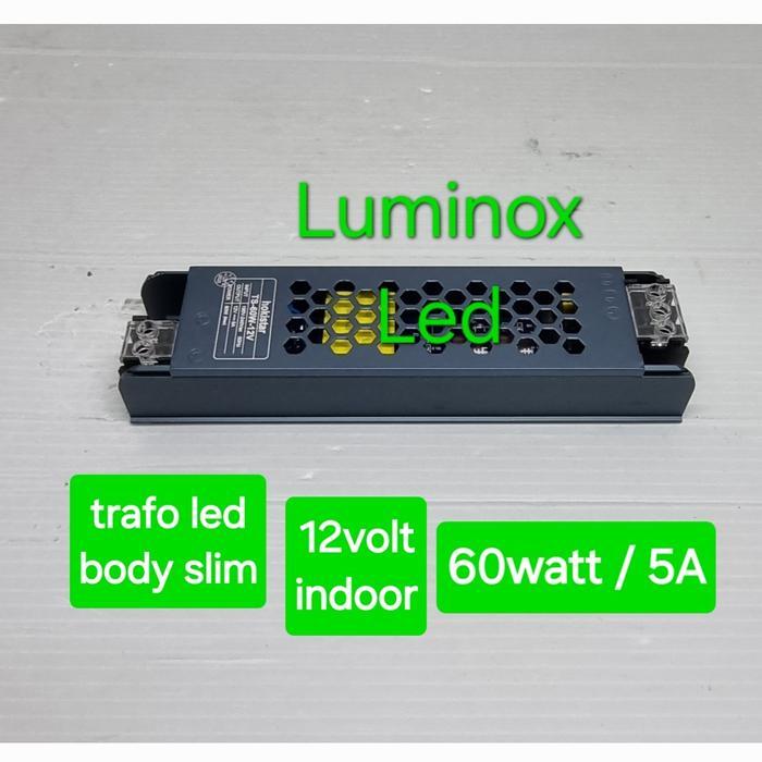 Power Supply Led Slim 12V 12Volt 5A Indoor Trafo 60W 60Watt 5Amper 12V #Gratisongkir
