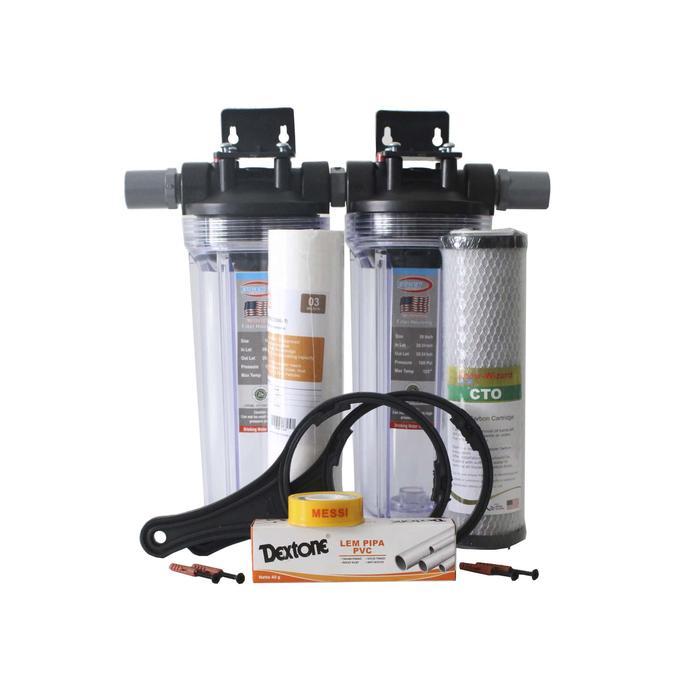 Paket Housing Filter Air Toren 10 Inci / Saringan Air Toren / Filter Air Sumur Bor / Water Filter