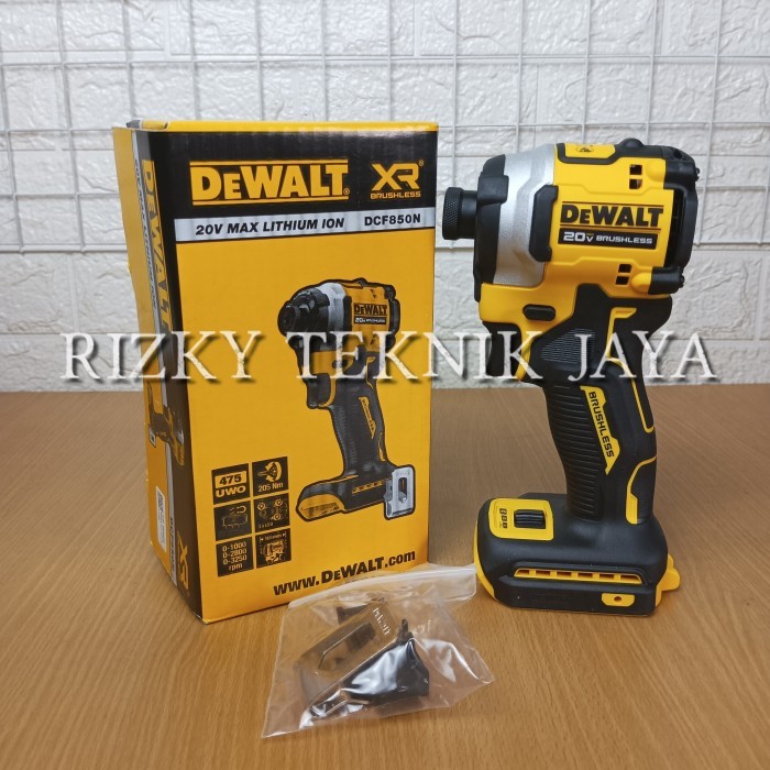 DEWALT BOR OBENG CORDLESS IMPACT DRIVER DEWALT DCF850 BOR BATERAI - UNIT ONLY