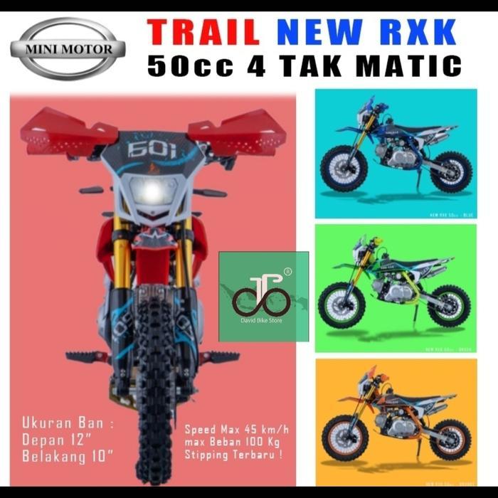 Mini Motor Medium Trail Cross Jaguar lampu 50cc 4tak Matic 2022 NEW
