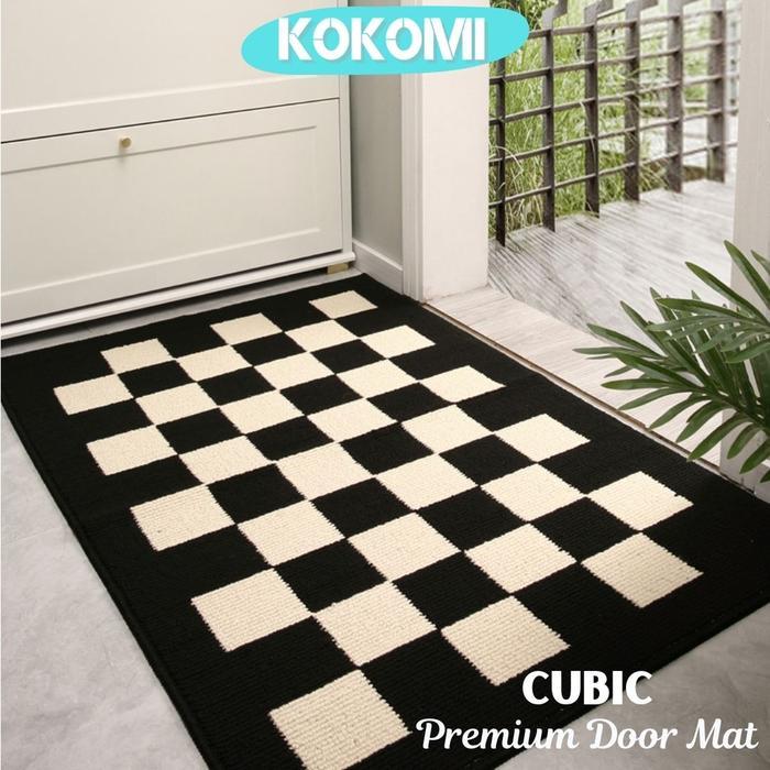 AMS - Bisa COD KOKOMI Keset Pintu Rumah CUBIC Keset Kaki Anti Slip Outdoor Keset Lantai Bahan Tebal