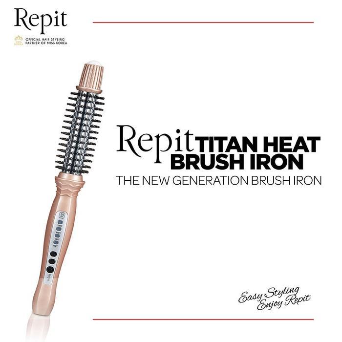 ORIGINAL REPIT TITAN HEAT BRUSH IRON Catokan Pengeriting rambut Repit 24mm/28mm
