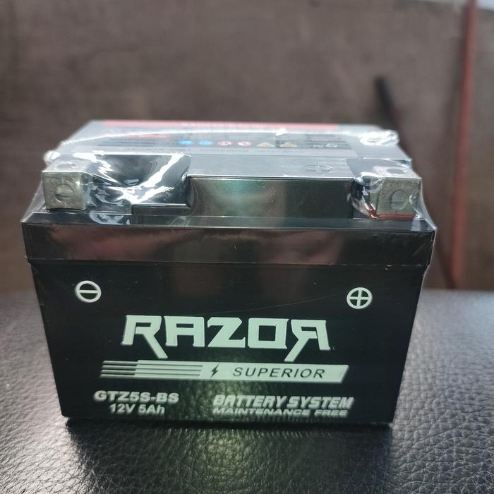 FREE ONGKIR AKI MOTOR ACCU MOTOR RAZOR GTZ5S-BS MURAH 5 AMPERE BISA COD