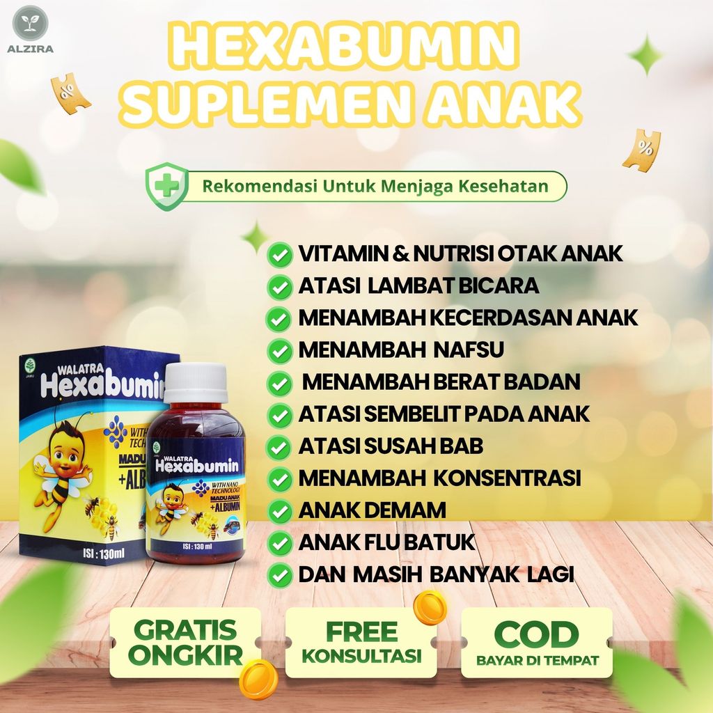 Obat Anak Flu Batuk, Demam, Susah Makan & Lambat Bicara Hexabumin