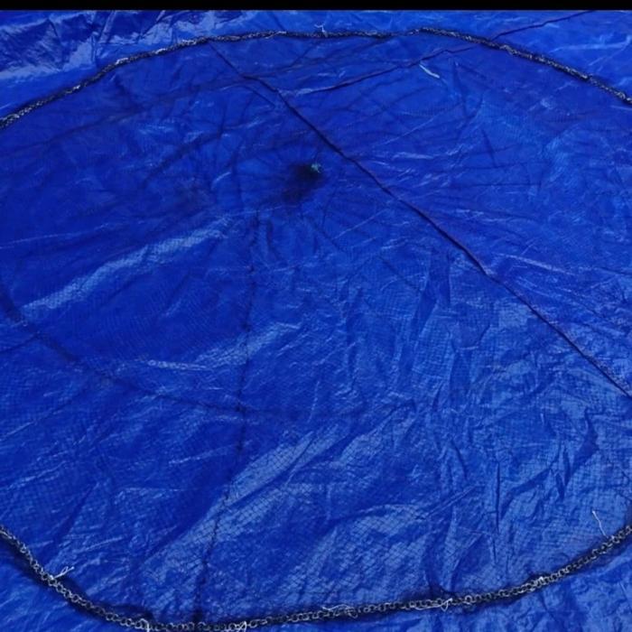 Jala Lempar Nilon D3 2 Meter Lubang Jari Kelingking Siap Pakai Jala Sungai Jala Ikan Jala Udang