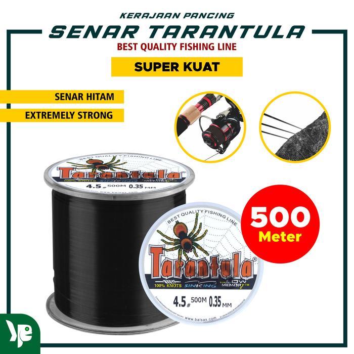 KERAJAAN PANCING - Senar Pancing Tarantula HITAM 500M Senar Peralatan Nilon Anti Keriting Super Kuat