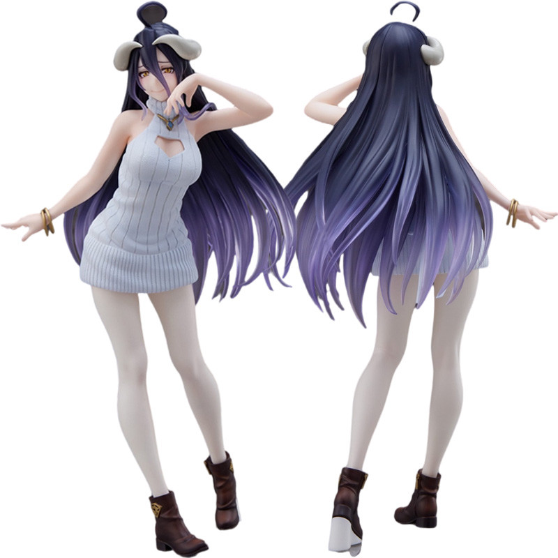 21cm Overlord Albedo Anime Figure Sexy Dress Albedo Action Figure Ainz Ooal Gown Figurine PVC Adult