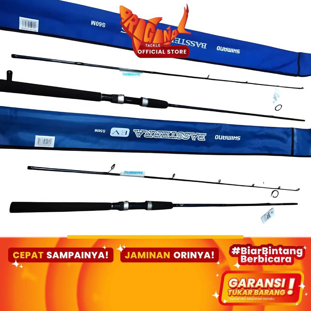 Joran Pancing Spinning Shimano Basstera  EV GS Carbon Solid 180cm 165cm 816lb