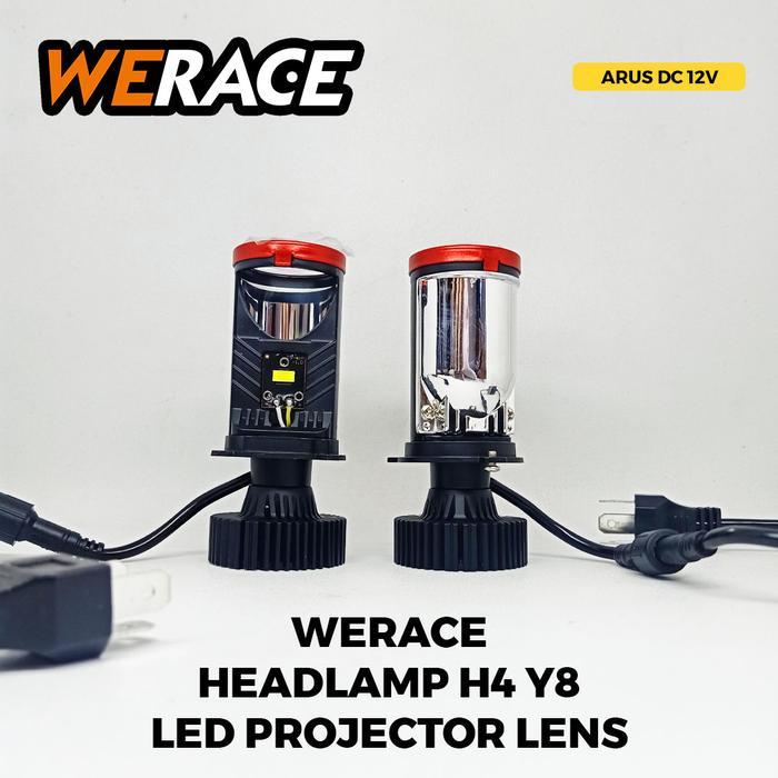 WERACE LED HEADLAMP H4 MINI PROJECTOR PROJIE Y8D Y8 SUPER BRIGHT HEADLIGHT MOBIL MOTOR UNIVERSAL