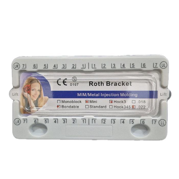 Behel Gigi Perawatan Bracket Mini Roth With Hook Slot 022 / Bracket Mim Roth Bondable Mesh Mulut