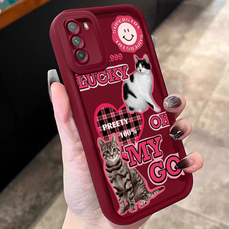 Casing Hp untuk POCO M3 Case Foto kucing yang lucu Kasing silikon Cesing Softcase anak muda Kesing