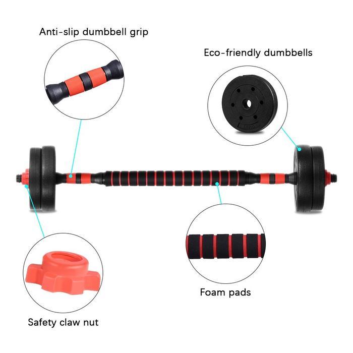 Spot barangDumbbell set 20KG peralatan fitness barbel set 20 kg angkat besi dumbbell