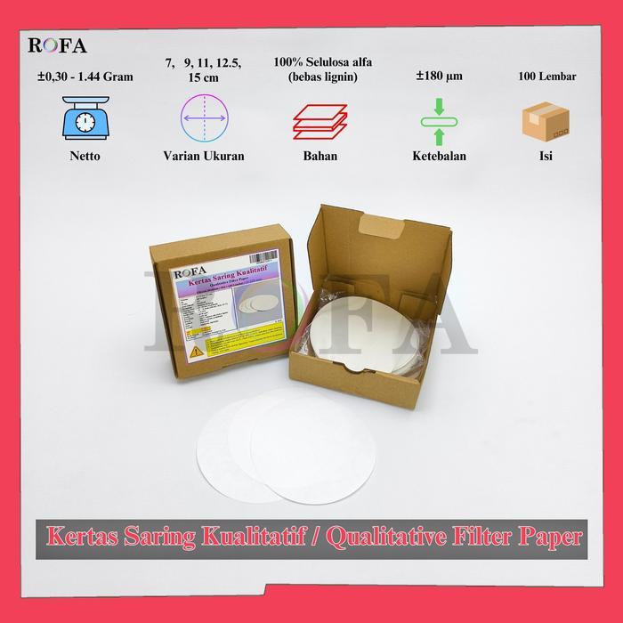 Termurah Rofa Kertas Saring Kualitatif / Qualitative Filter Paper / Kertas Saring Laboratorium