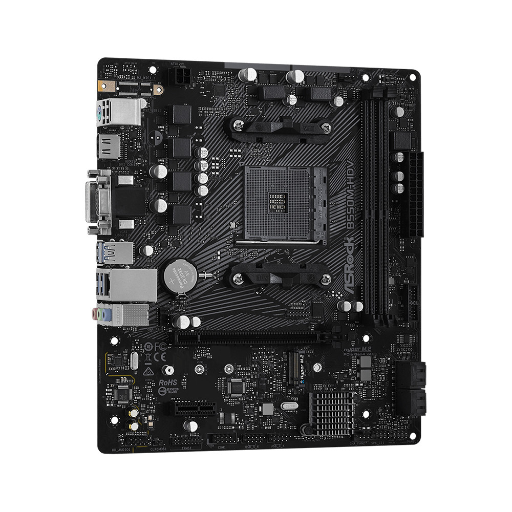 ASRock B550M-HDV Motherboard Support Ryzen 5 5600 5600G 5700X3D 5800X CPU DDR4 4733MHz 128GB PCIe4.0