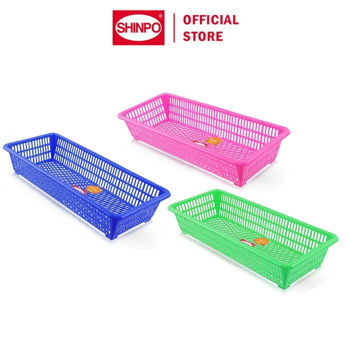 SHINPO Keranjang Plastik Kecil Persegi Panjang 30 CM Bakul Segi Astro Storage Kotak Penyimpanan