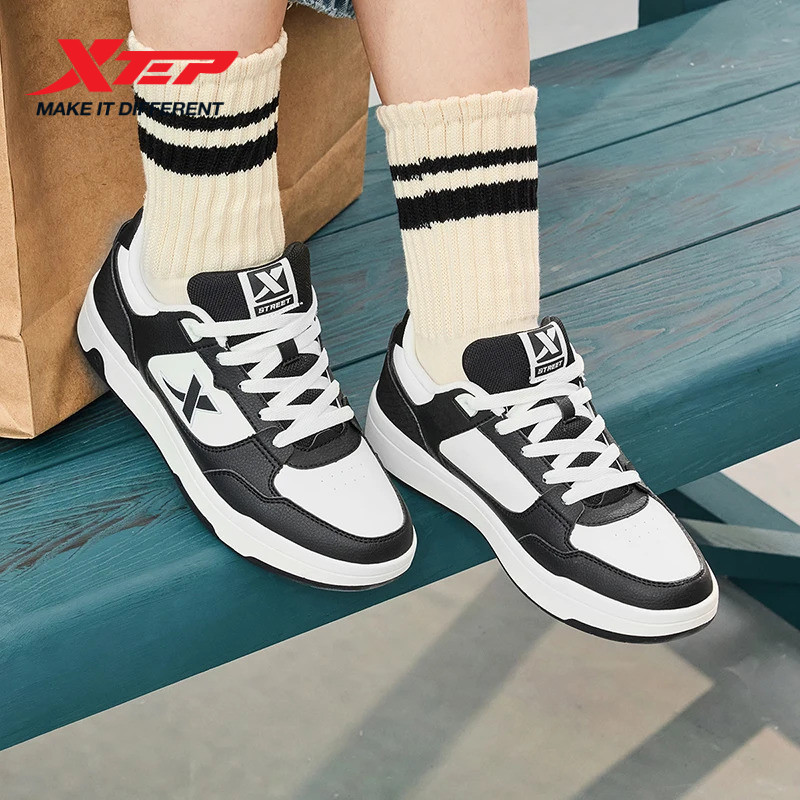 Xtep SkateboardingShoes For Women Spring Casual SkateShoes Durable Sneakers 876418310032